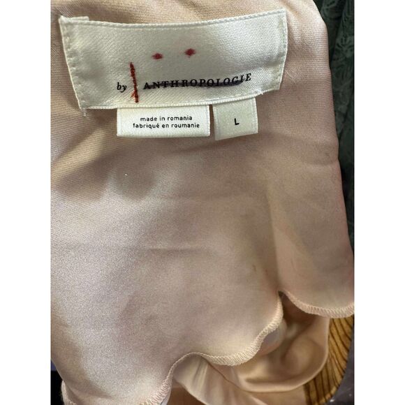 Anthropologie The Fleur Strapless Satin Maxi Slip Dress Sz L - Picture 11 of 11